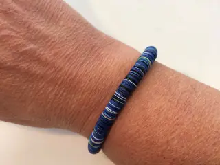 Paillet armbånd, blå