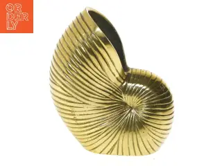 Guld vase i sneglehusform (str. 18,5 cm)