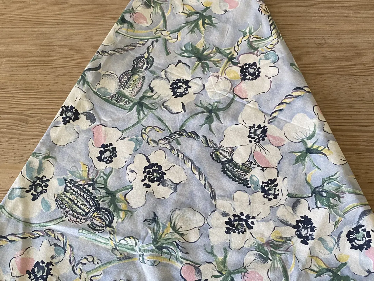 Billede 2 - Vintage dug til rundt bord med blomsterprint