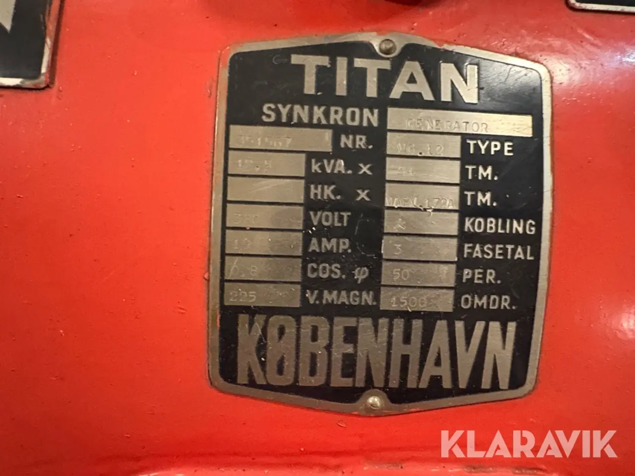 Billede 2 - Generator Titan VG-12, 12,5 kVA