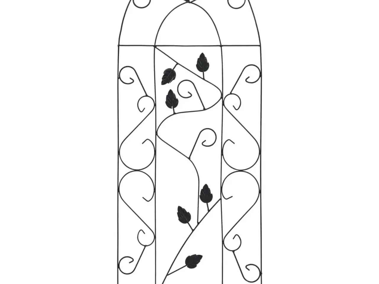 Billede 2 - Plantestativer 3 stk. 40x100 cm jern sort