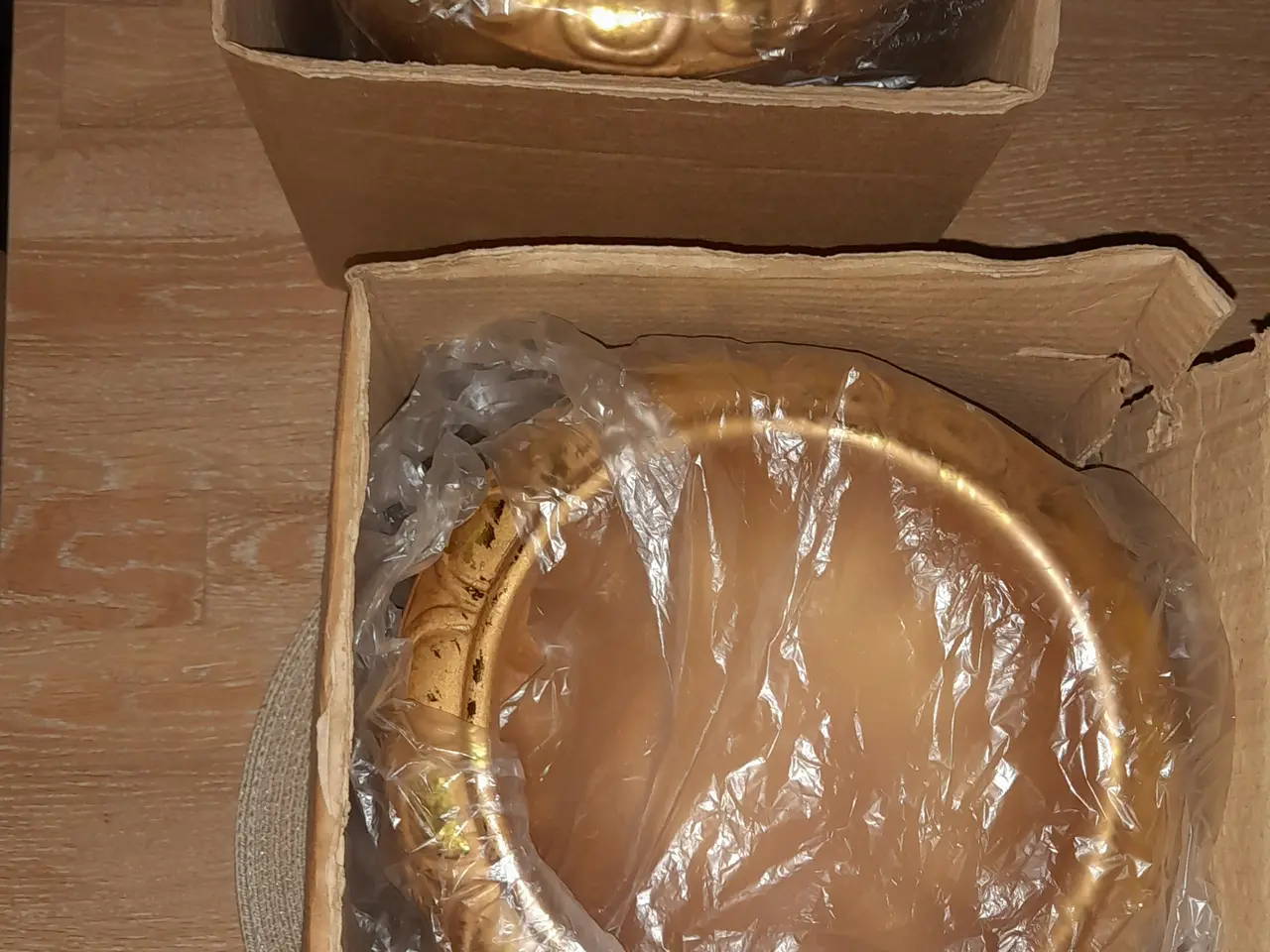 Billede 8 - Vintage guld urner / opsatser i tung keramik