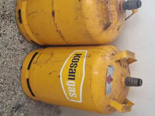 2 gasflasker jern 11 kg en lige åbnet den andel h