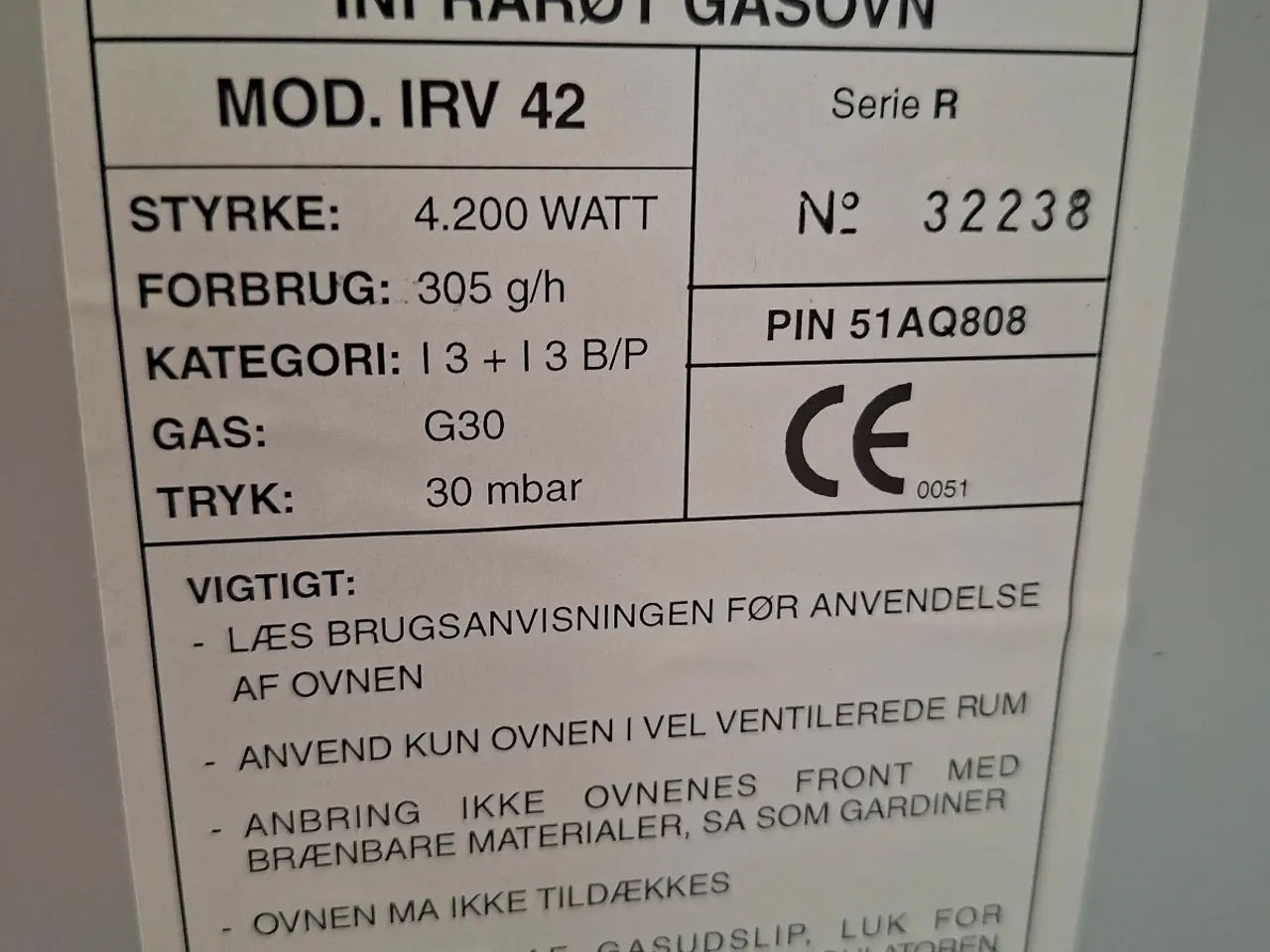 Billede 5 - Laminox Infrarødt Gasovn 