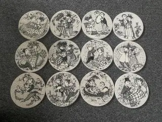 Bjørn Wiinblad platter (Alle 12)