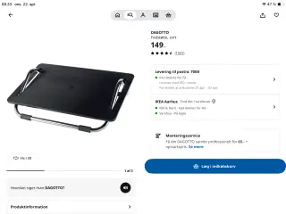 Fodstøtte/ skammel til under kontorstol