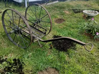 Gammel vogn til mælkejunger