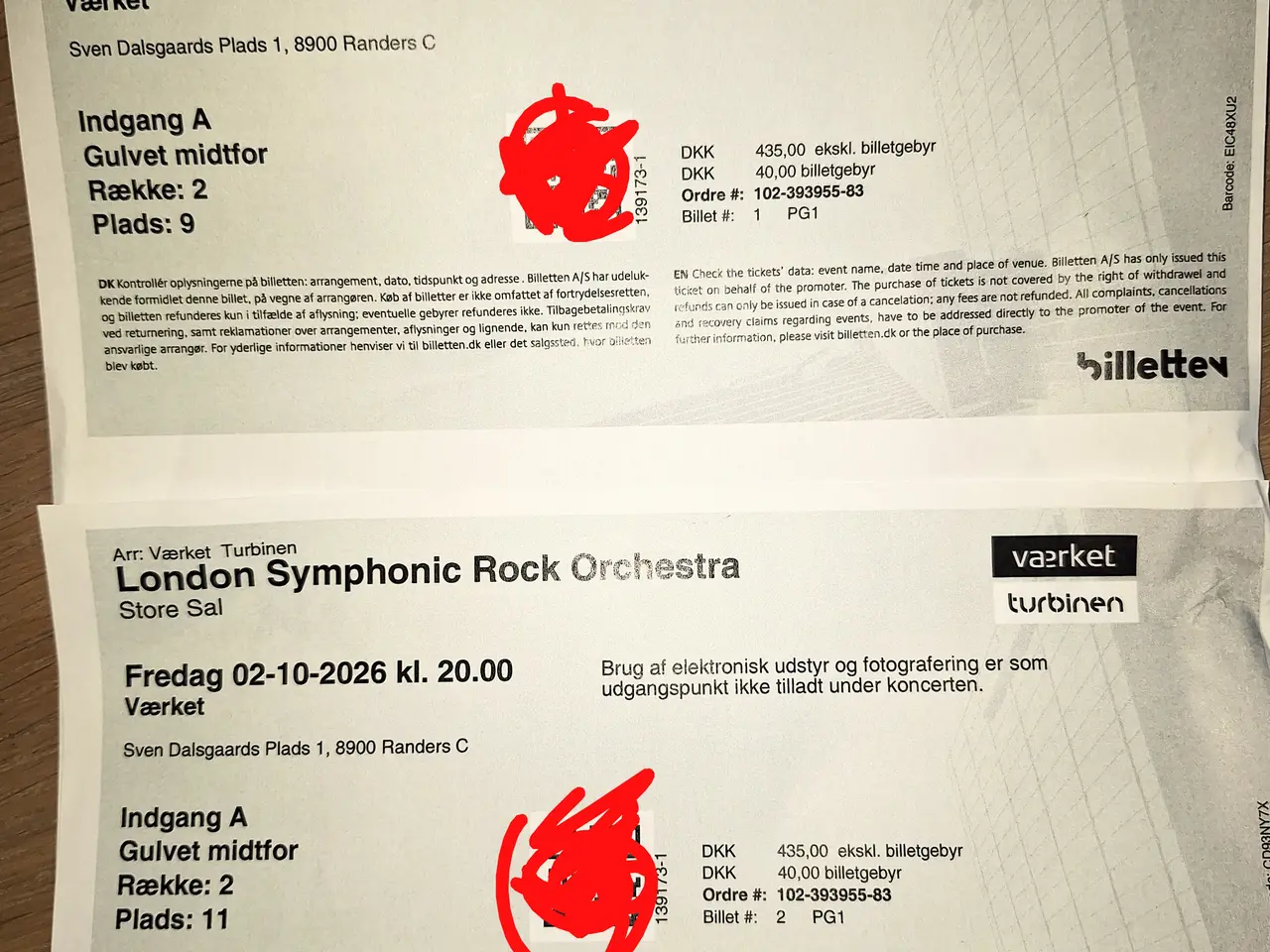 Billede 1 - 2 billetter til London Symphonic Rock Orchestra.