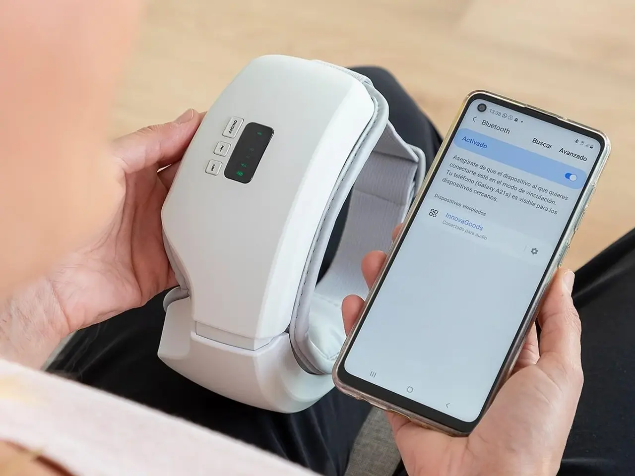 Billede 8 - Øjenmassager med luftkompression - Eyesky 4‑i‑1, grå