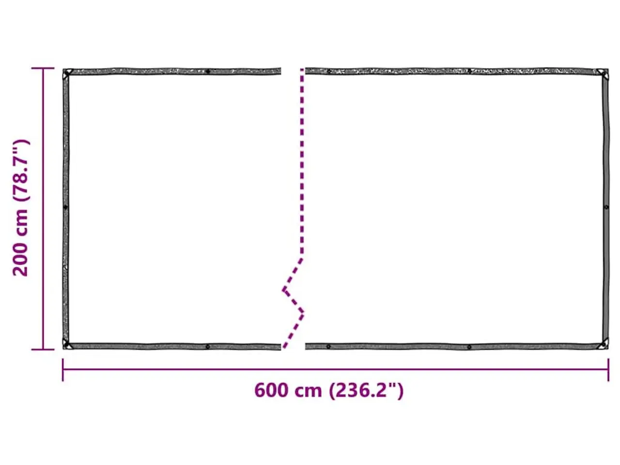 Billede 10 - Klar presenning med øjer 2 x 6 m - polyethylen
