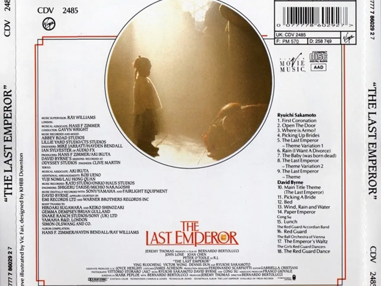 Billede 2 - Ryuichi Sakamoto… – The Last Emperor – CD