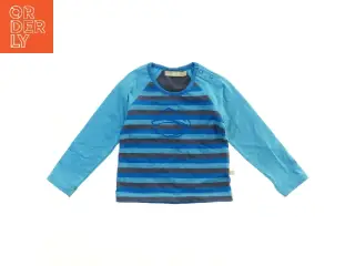 Langærmet T-shirt med striber og motiv fra Petibom (str. 80)