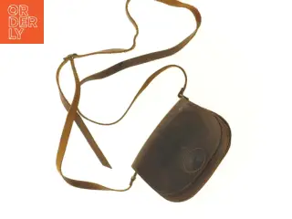 Læder skuldertaske (str. 18 x 13 cm)