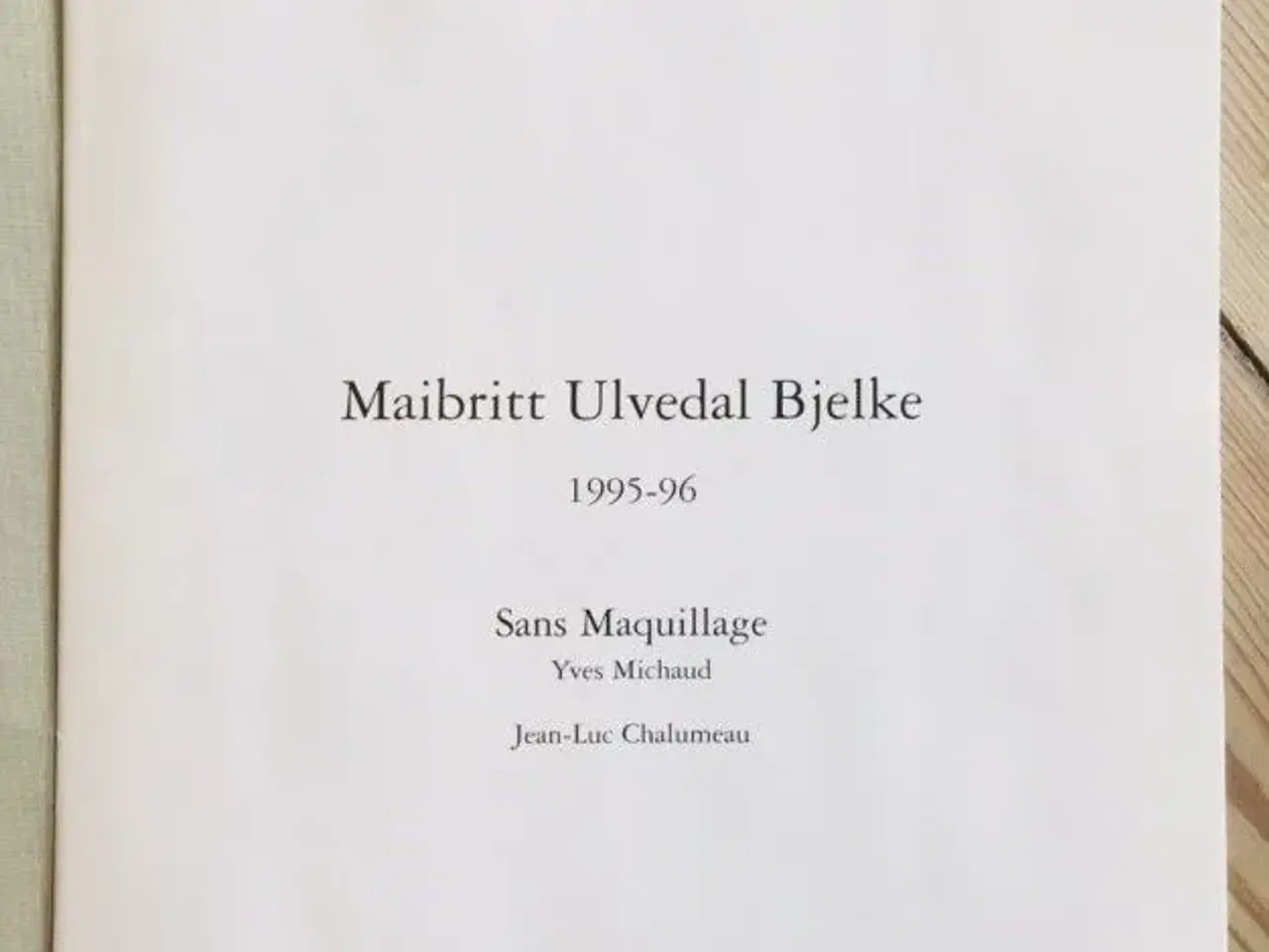 Billede 3 - Maibritt Ulvedal Bjelke udstillingskatalog 1995-96