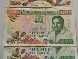 Pengesedler fra Tanzania