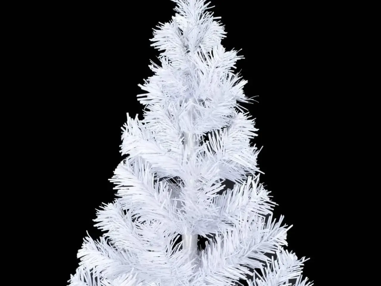Billede 3 - Kunstigt juletræ 210 cm - hvid med 910 grene og ståltræsfod