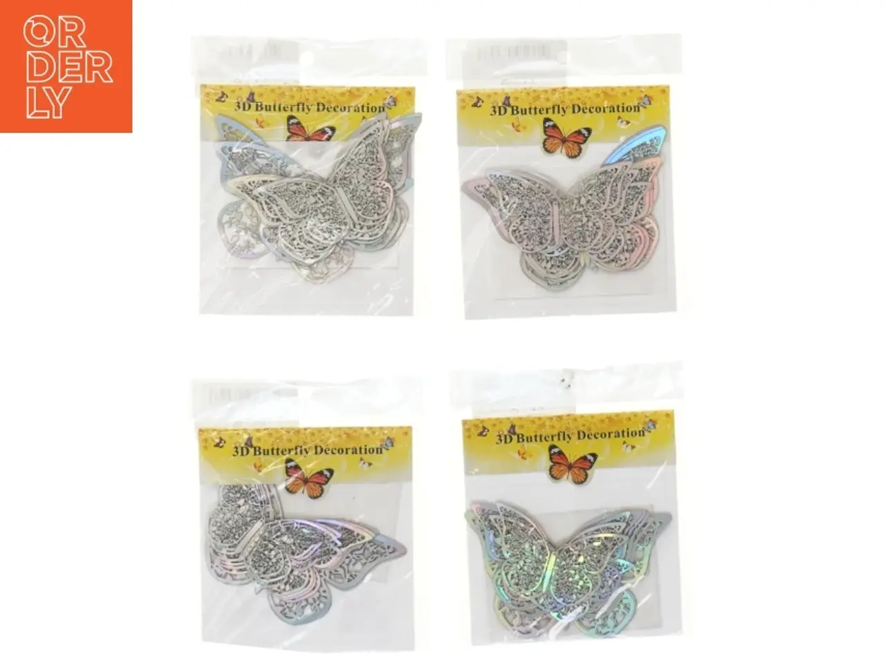 Billede 1 - 3D sommerfugle dekoration (str. 12 cm)