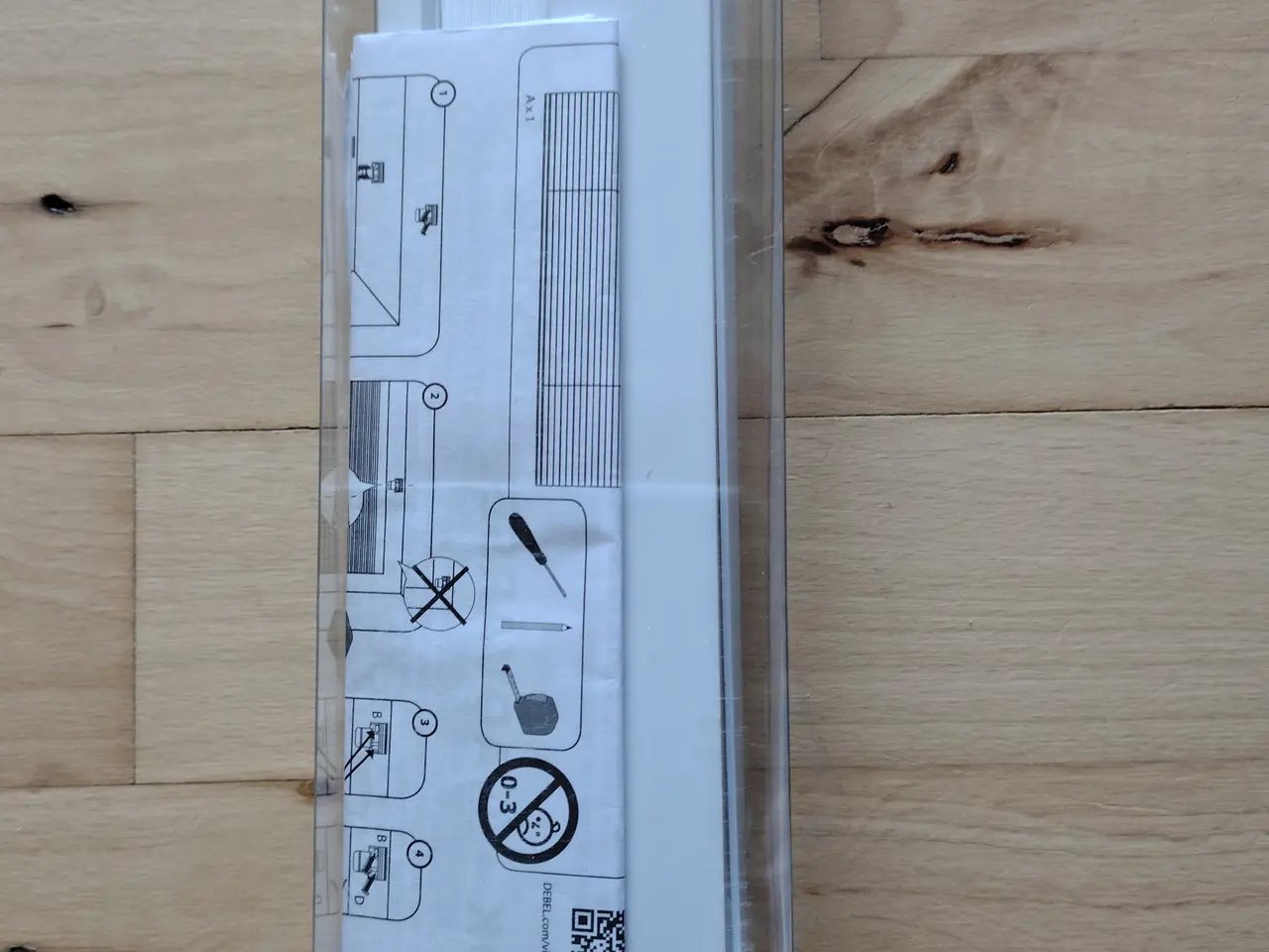 Billede 2 - DEBEL Touch Plisségardin, Hvid Dagslys 90*160 cm