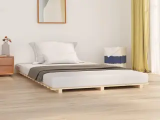Sengeramme 120x200 cm i massivt fyrretræ - lav platformsseng