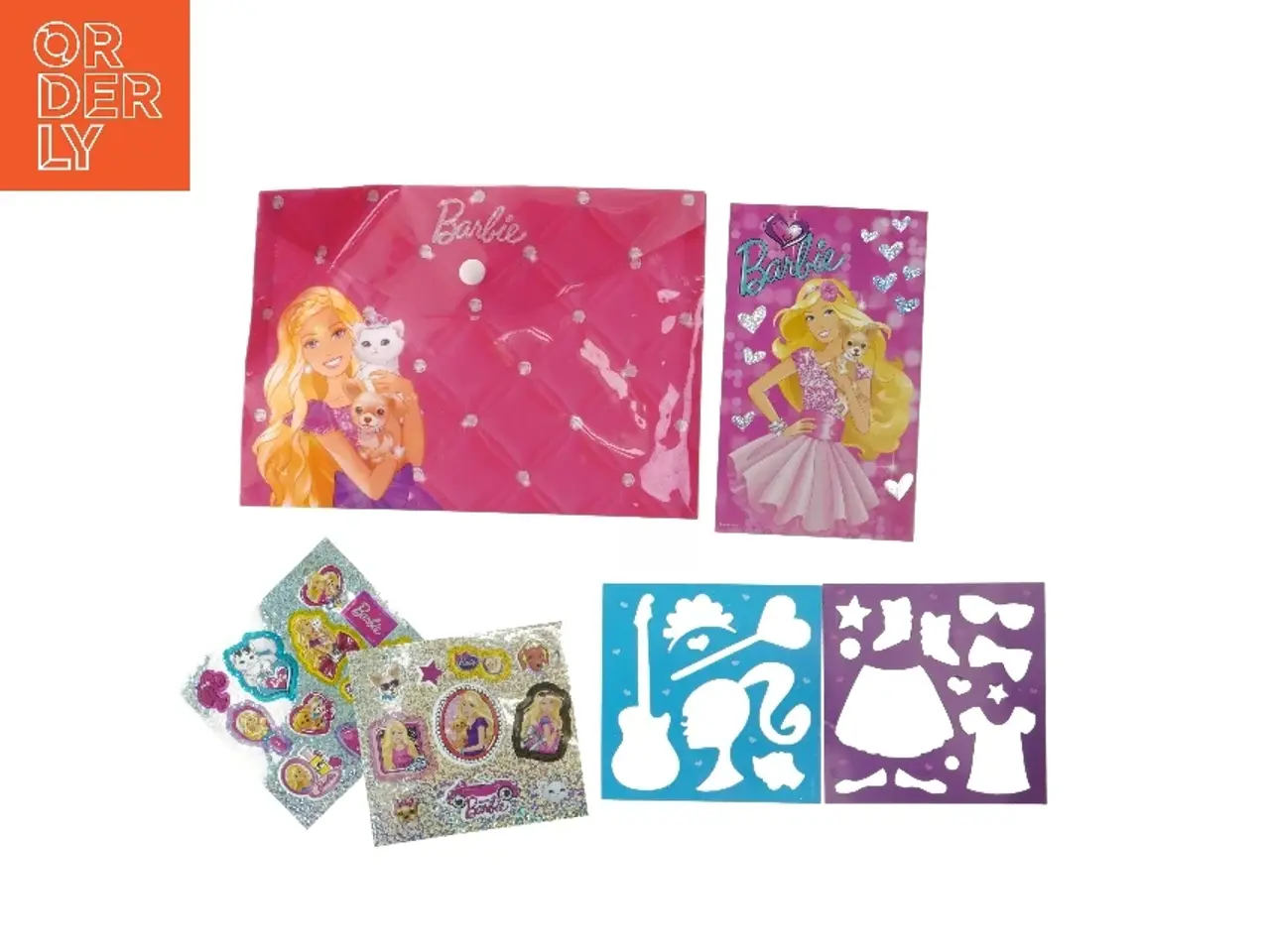 Billede 1 - Barbie stencil and sticker set fra Barbie (str. 21x15 cm)