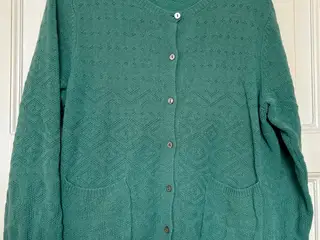 Gudrun Sjöden, grøn cardigan m mønster, str L