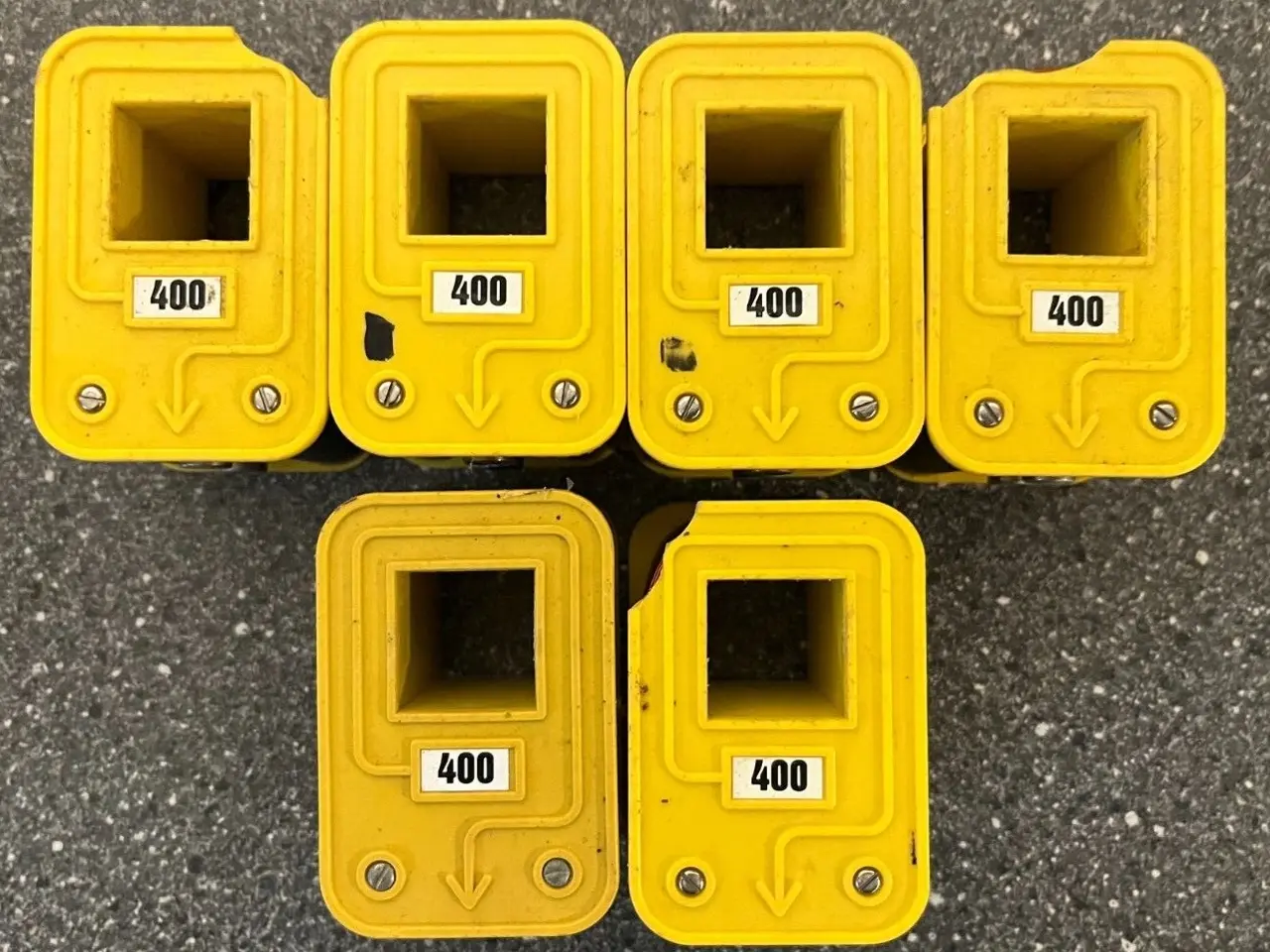Billede 1 - parti of 6 Vintage 400 Current Transformers Yellow