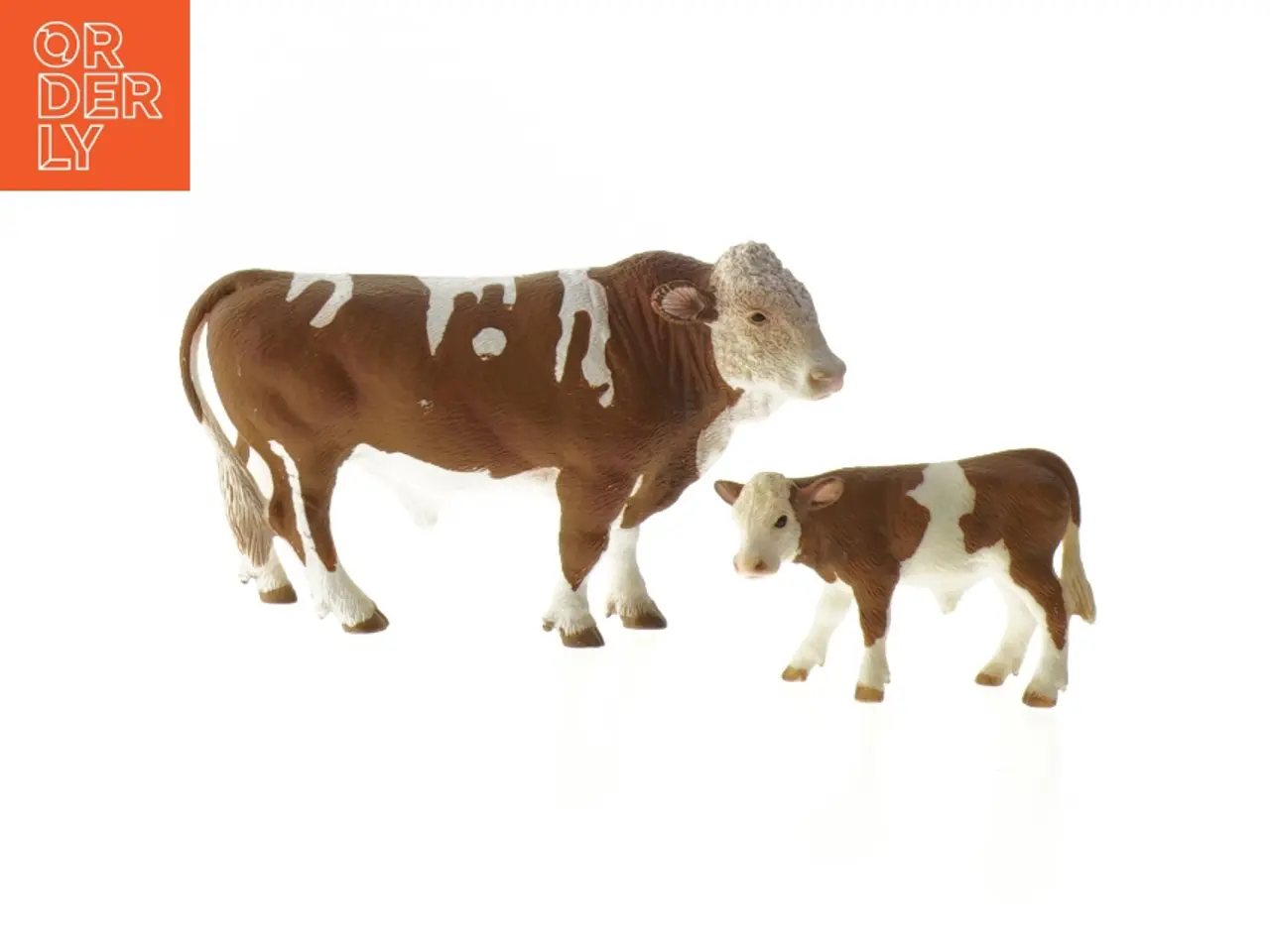 Billede 1 - Schleich Figurer af ko og kalv (str. 14 cm)