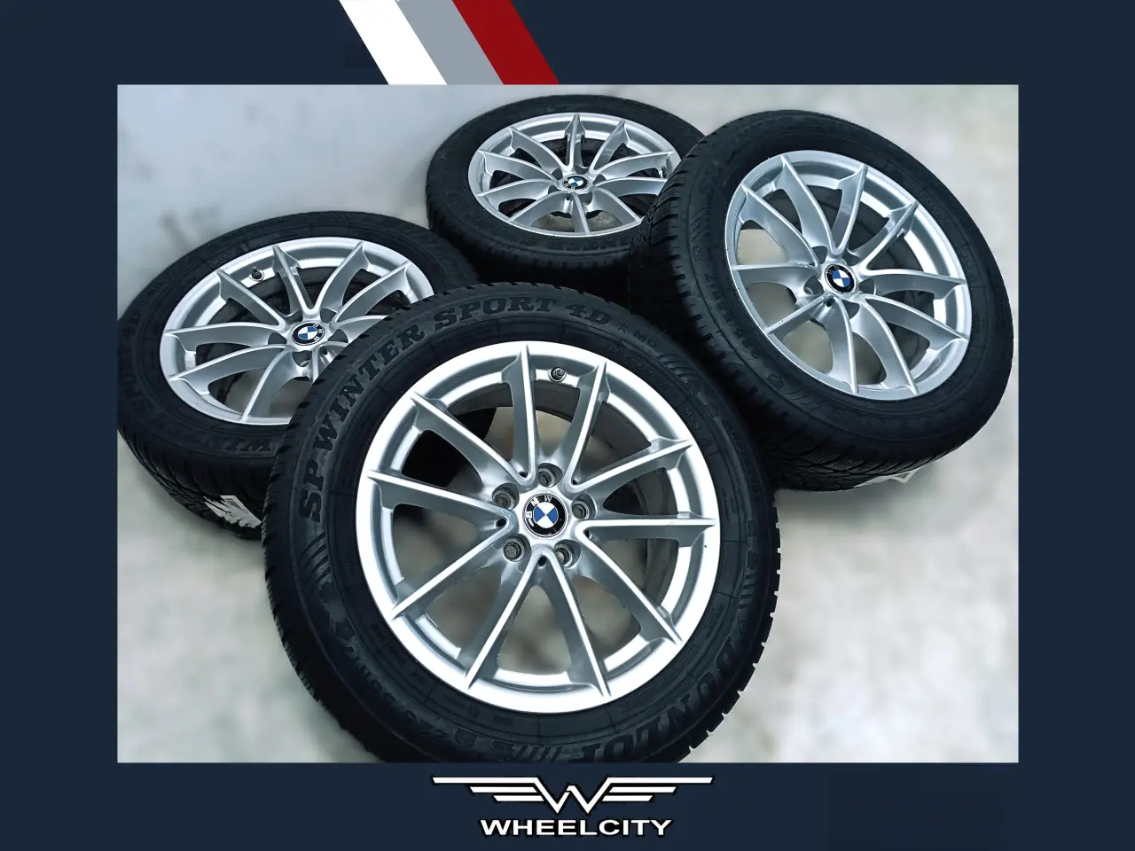 Billede 1 - 5x112 17" ET27 nav 66,6ø BMW vintersæt inkl.TPMS