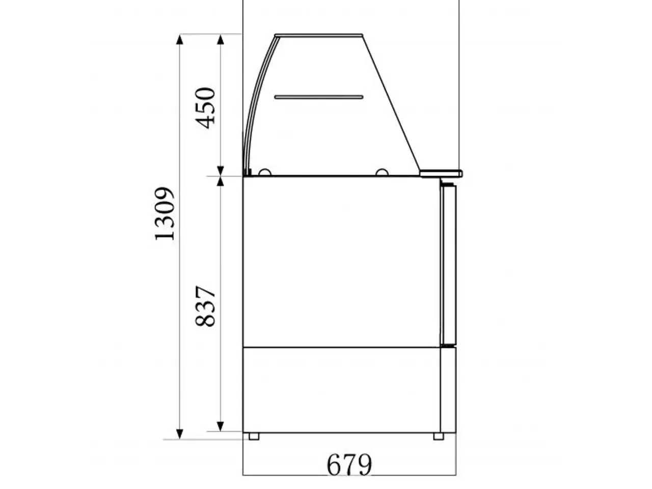 Billede 2 - Saladette – med 2 døre - B900 x D700 x H850 mm