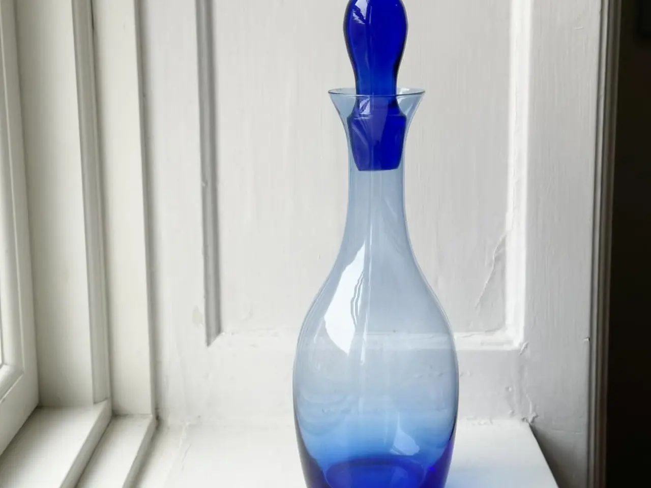 Billede 1 - Karaffel, blåt glas