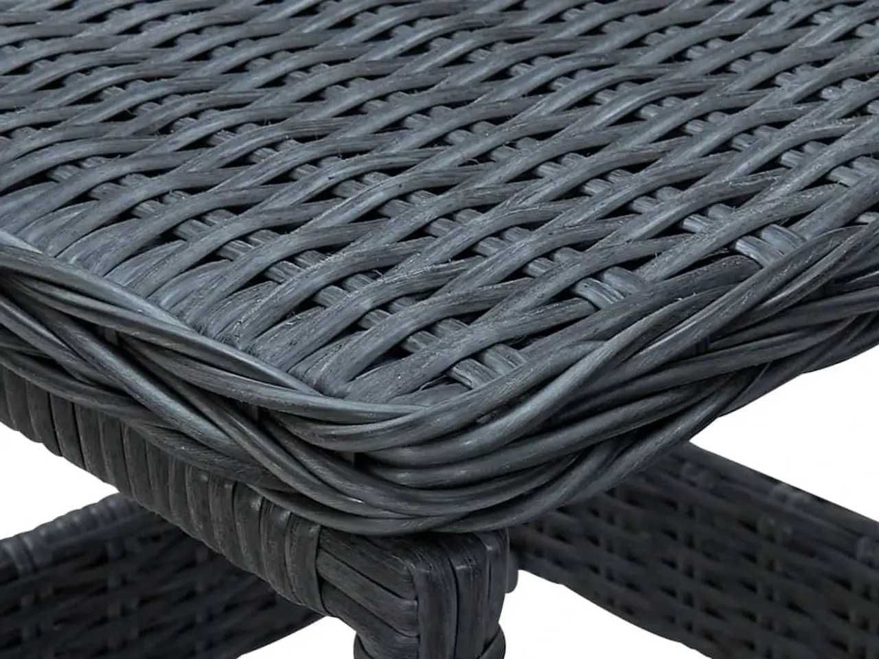 Billede 4 - Havebord 45x45x46,5 cm polyrattan mørkegrå