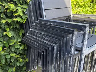 Havestole i nonwood med metal ben