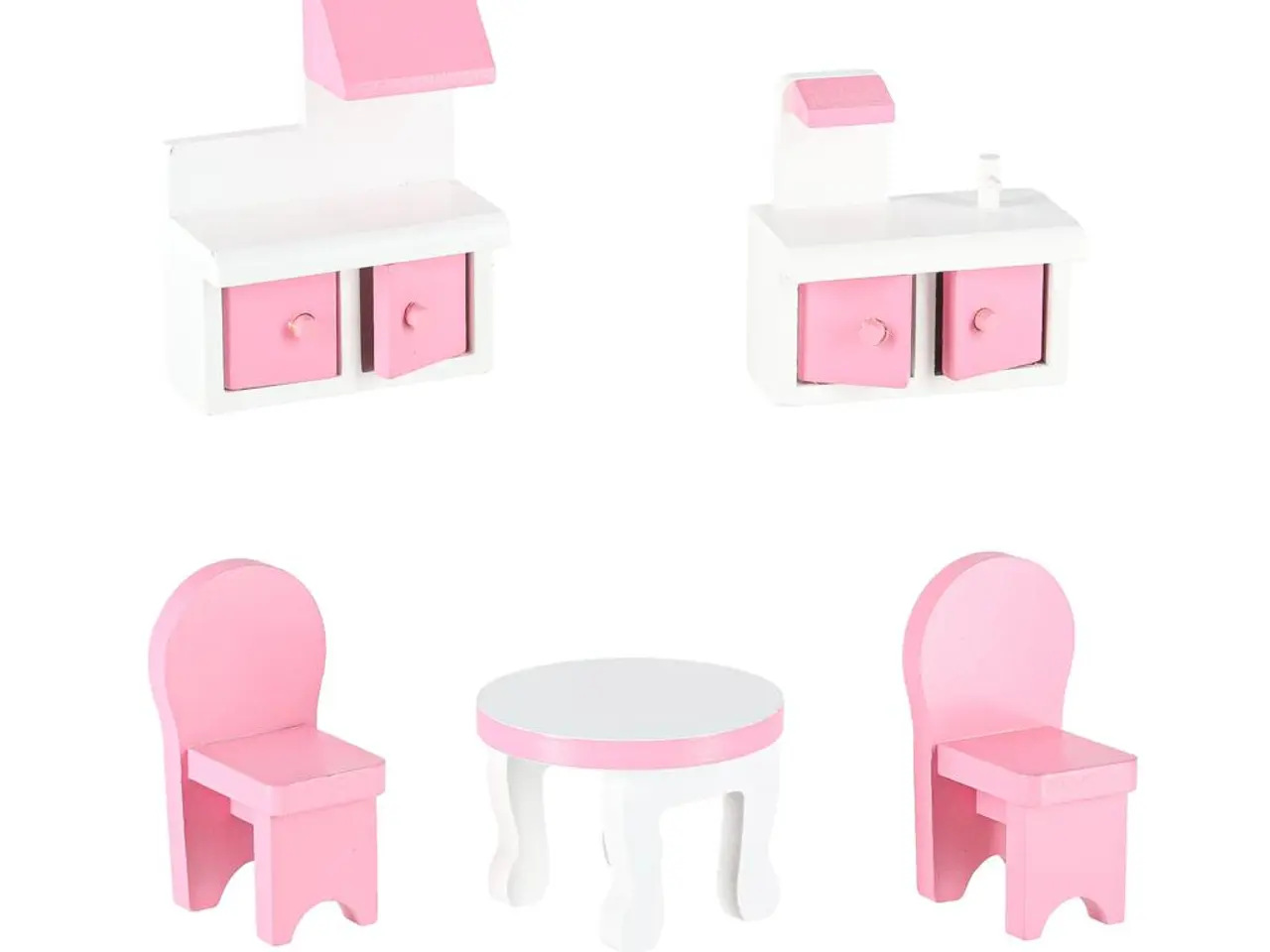 Billede 10 - Dukkehus med møbler og LED - 70 cm, pink