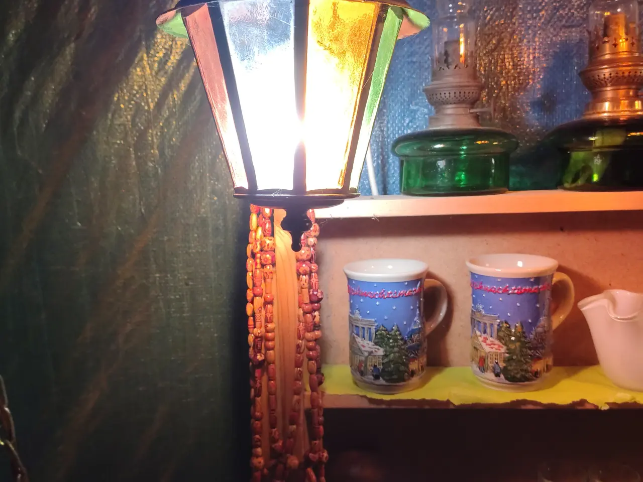 Billede 1 - mesing med kulørteglas