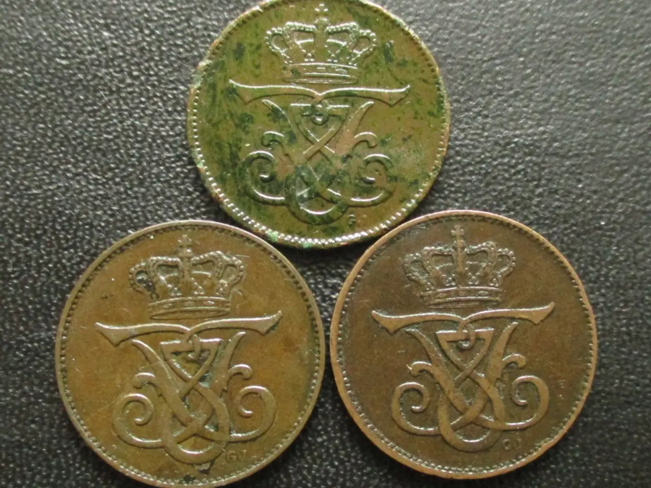 Billede 2 - 2 ører 1907-1912 Fr. VIII komplet sæt