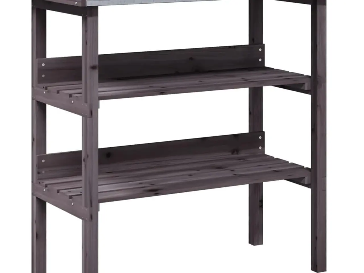 Billede 2 - Plantebord med 2 hylder 78 x 38 x 82,5 cm - grå