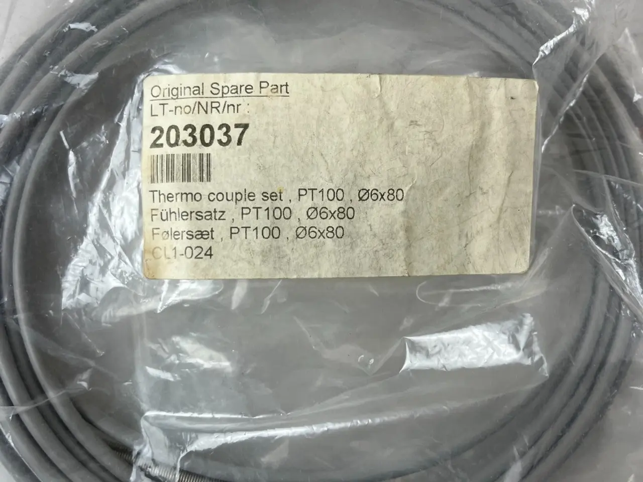 Billede 4 - PT100 Temperature Sensor Probe Ø6x80mm 5m kabel