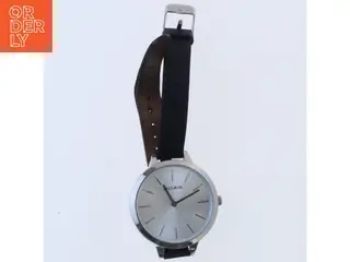 Pilgrim armbåndsur med sort læderrem fra Pilgrim (str. Ø 40 mm)