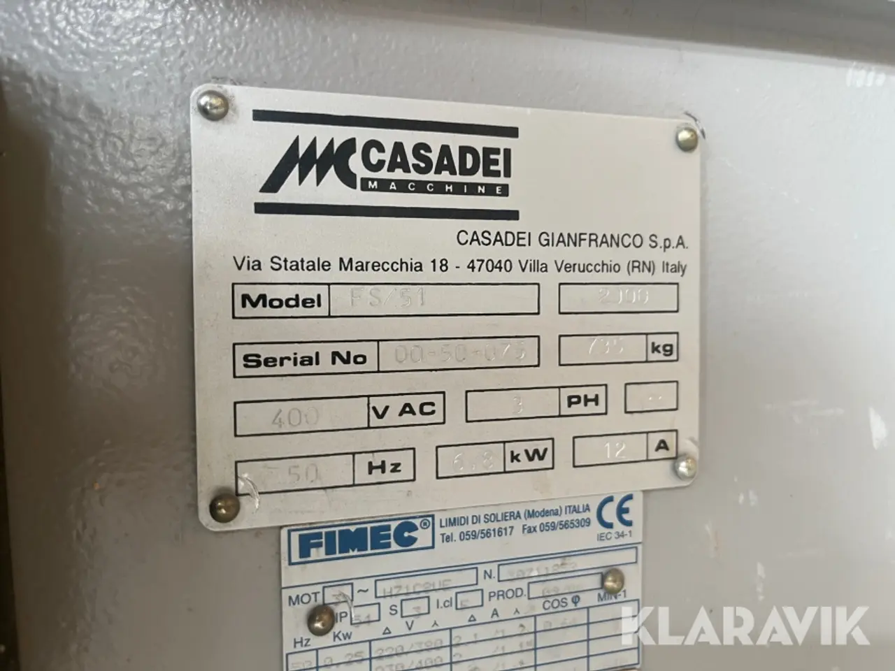 Billede 5 - Tykkelseshøvl Casadei FS/51