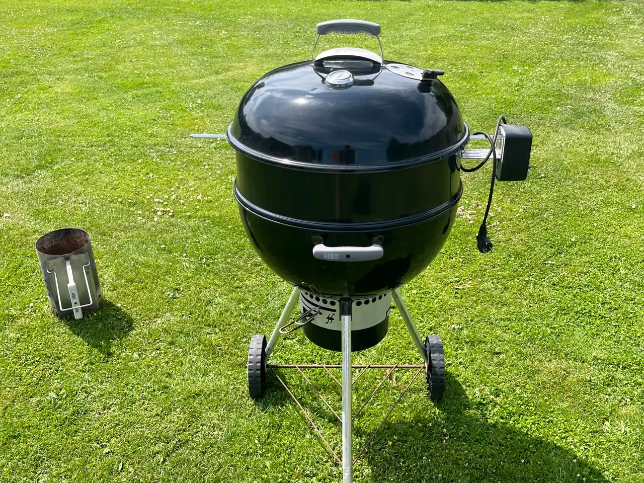 Billede 1 - Weber kuglegrill med roterende spyd.