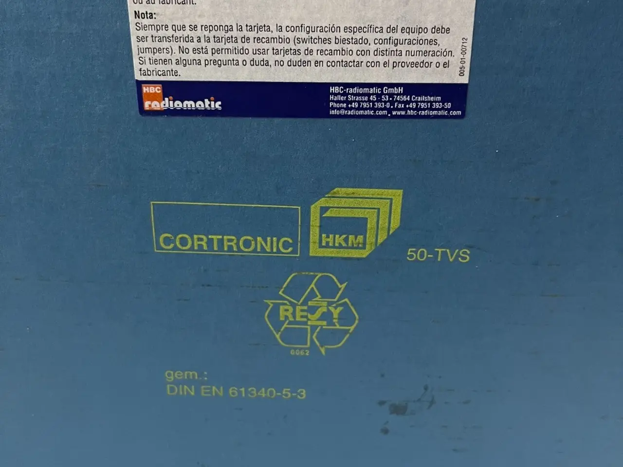 Billede 12 - HBC Radiomatic OR736011 relæ PCB CORTRONIC HKM