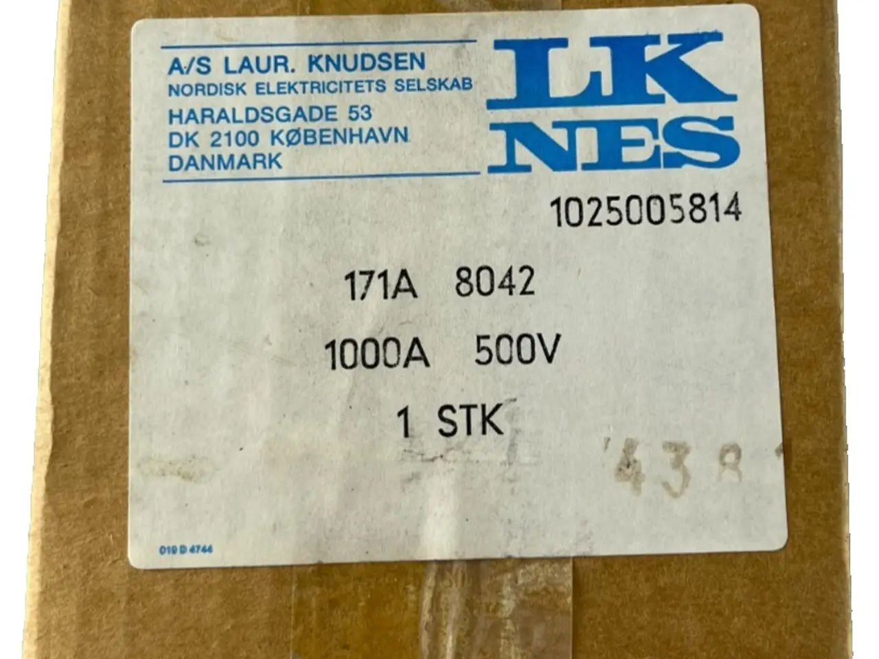 Billede 1 - LK-NES 171A8042 DIN 4 Cartridge sikringer 1000A