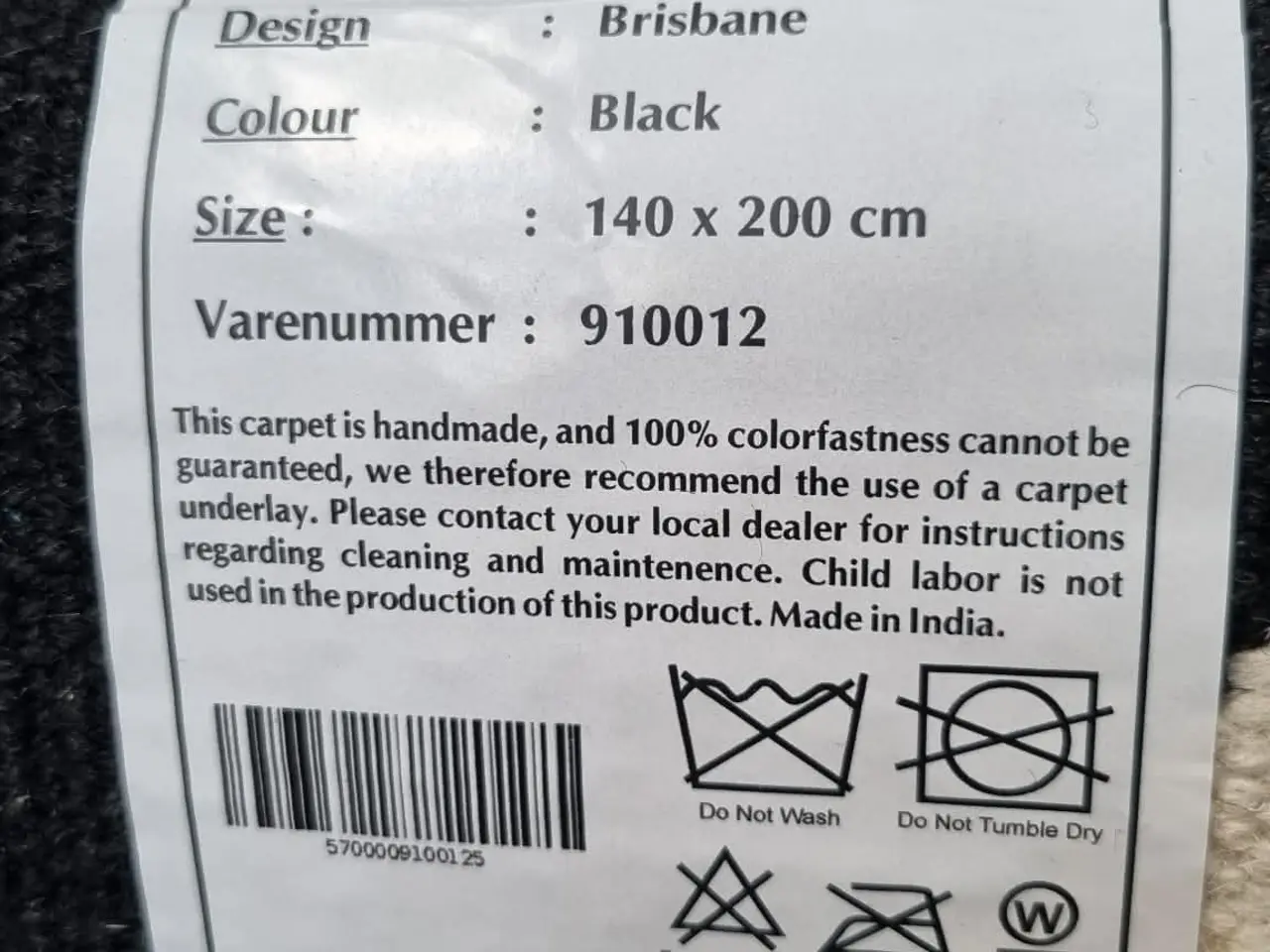 Billede 2 - Uldtæppe 140 × 200 cm – 100 % uld – Nyt