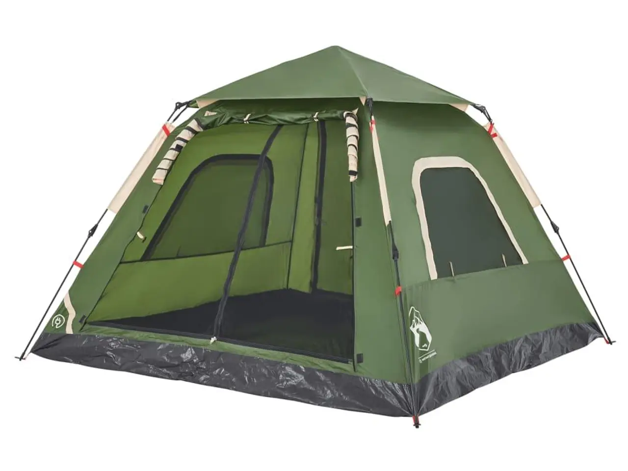 Billede 5 - 5-personers campingtelt kuppel quick-release grøn