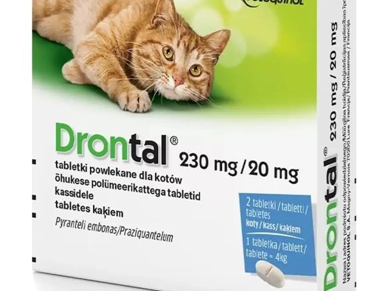 Billede 1 - Vetoquinol Drontal ormekur til kat - tabletter (2 stk.)