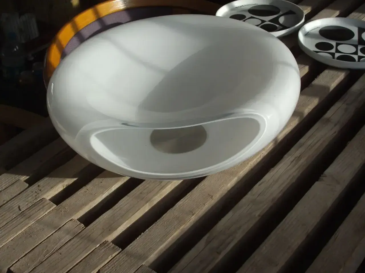Billede 3 - Eva Solo bordskål i hvid glas. 