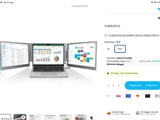Ekstra skærme til bærbar pc