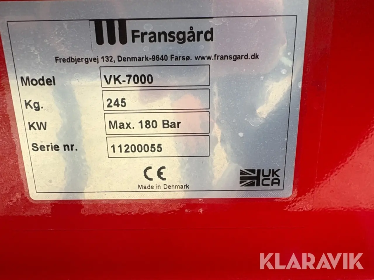 Billede 12 - Brændekløver Fransgård VK-7000