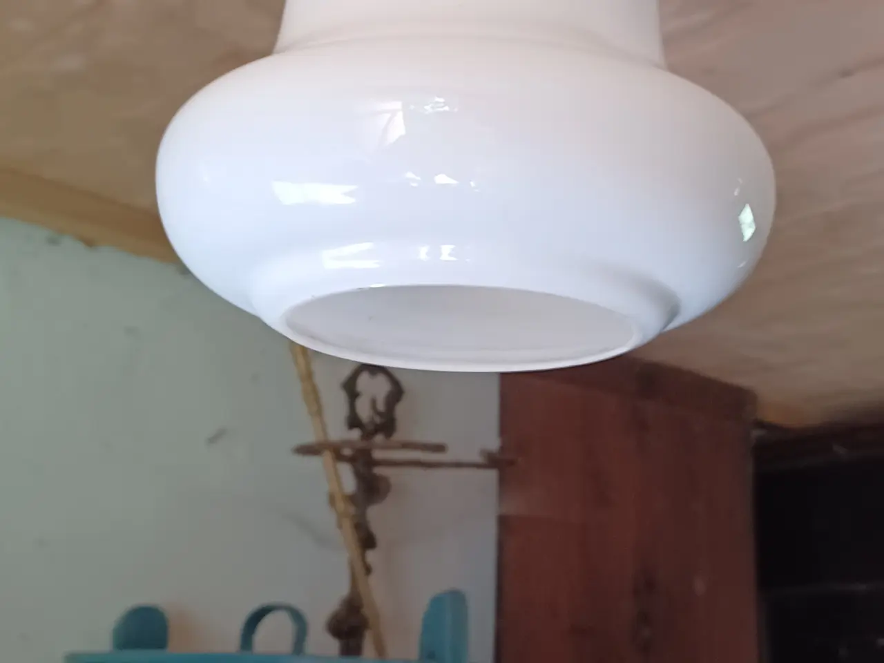 Billede 4 - Vintage pendel, opalglas.