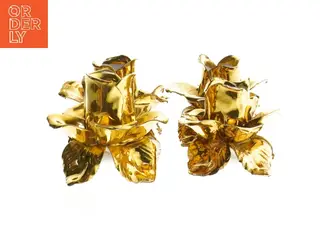 Guldfarvede rosenlysestager (str. 5 cm)